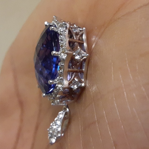 925 Genuine Color Change Fluorite and White Topaz.  FIRM. - Picture 7 of 14